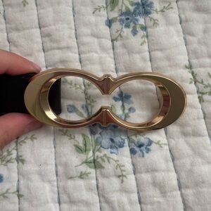 Coach Gold and Black Belt Buckle